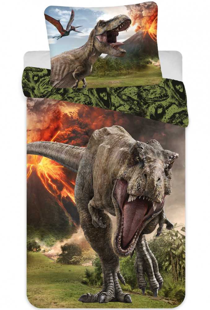 Patalynė bawełniana 140x200 Park Jurajski dinozaur wulkan 6762 Jurassic Park poszewka 70x90