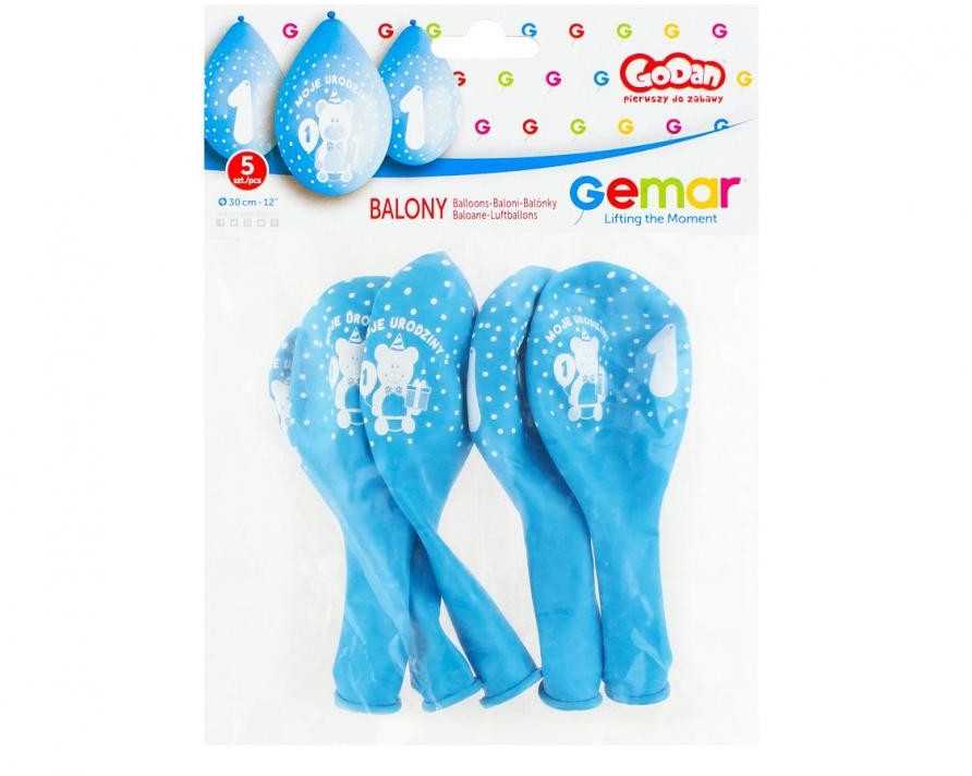 GoDan GMR Balionai su spaudmeniu berniukui Mano gimtadienis - 30 cm - 5 vnt universalus