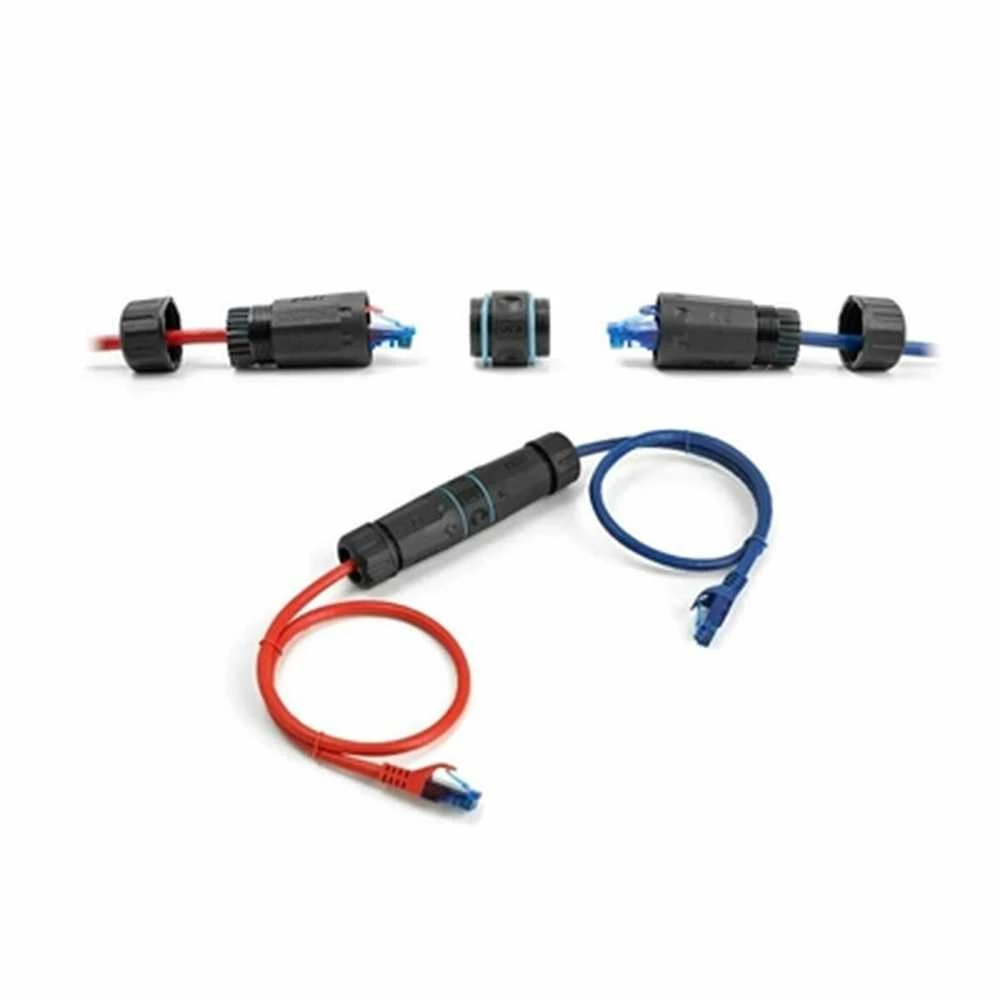 Delock kabelio jungtis RJ45 lizdas RJ45 lizdas Cat.6A atsparus vandeniui