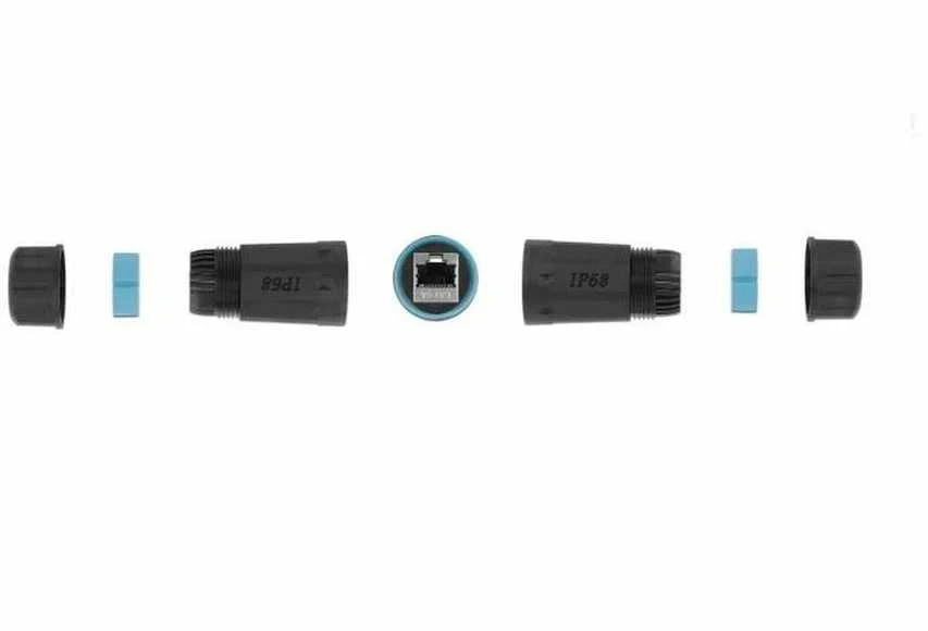 Delock kabelio jungtis RJ45 lizdas RJ45 lizdas Cat.6A atsparus vandeniui