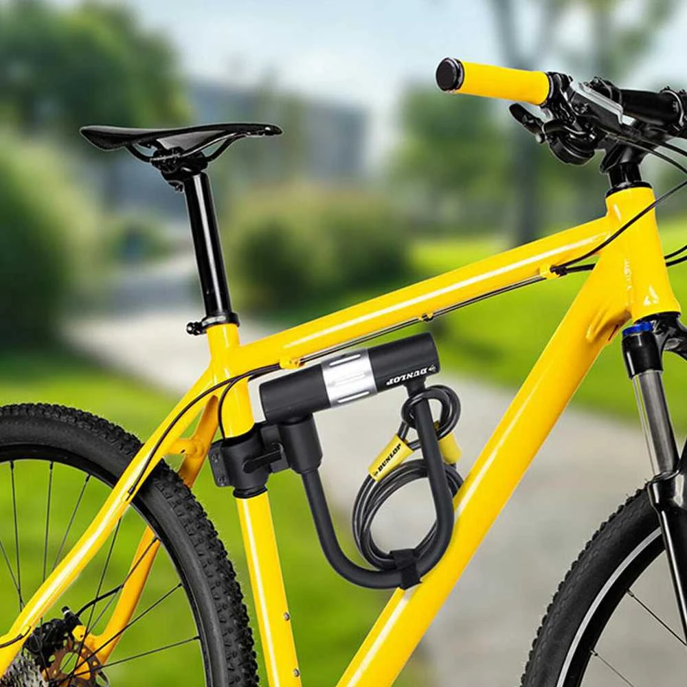 Dviračio spyna U-lock ir trosas Dunlop
