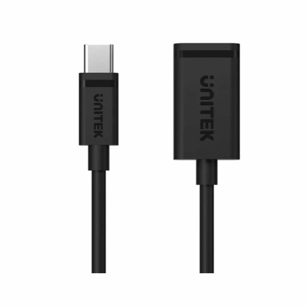 Laido adapteris Unitek (C476BK-1M) USB-C (M) – USB-A (F) 10Gbps 60 W