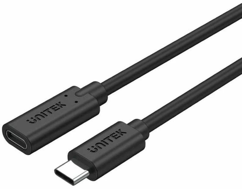 UNITEK C14086BK-1,5 m pratęsimo kabelis USB-C 4K 60HZ PD 20V/5A 1,5m