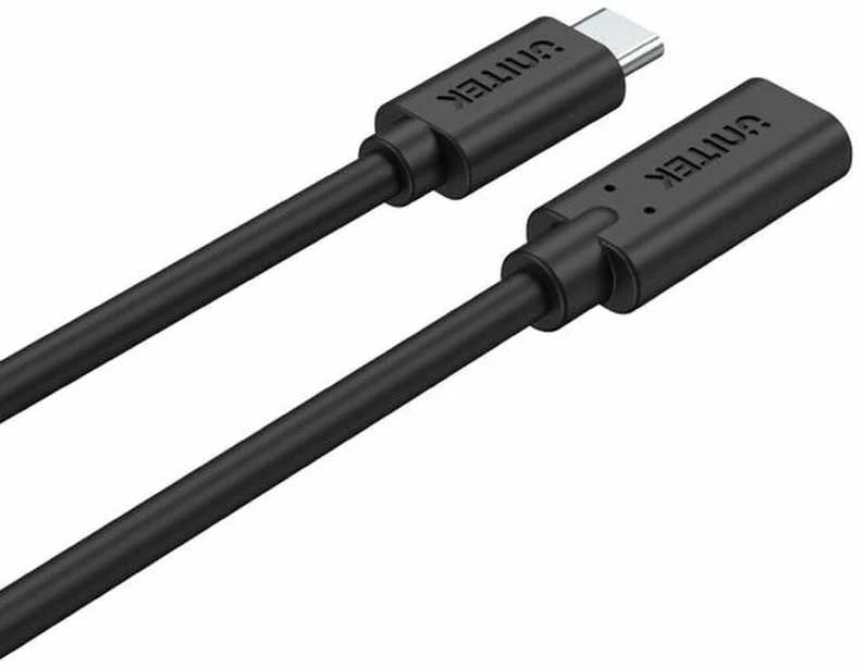 UNITEK C14086BK-1,5 m pratęsimo kabelis USB-C 4K 60HZ PD 20V/5A 1,5m