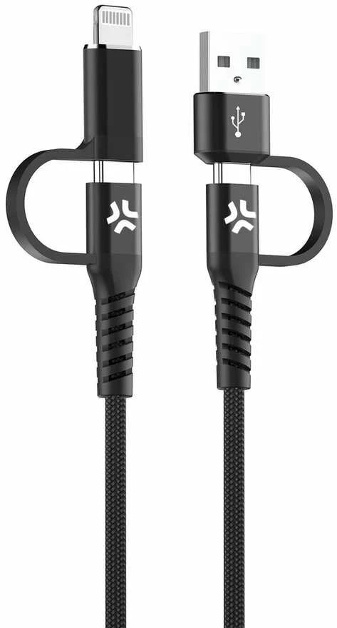 CELLY 4-IN-1 LAIDAS A+C Į C+ŠVIESĄ 2M Juodas
