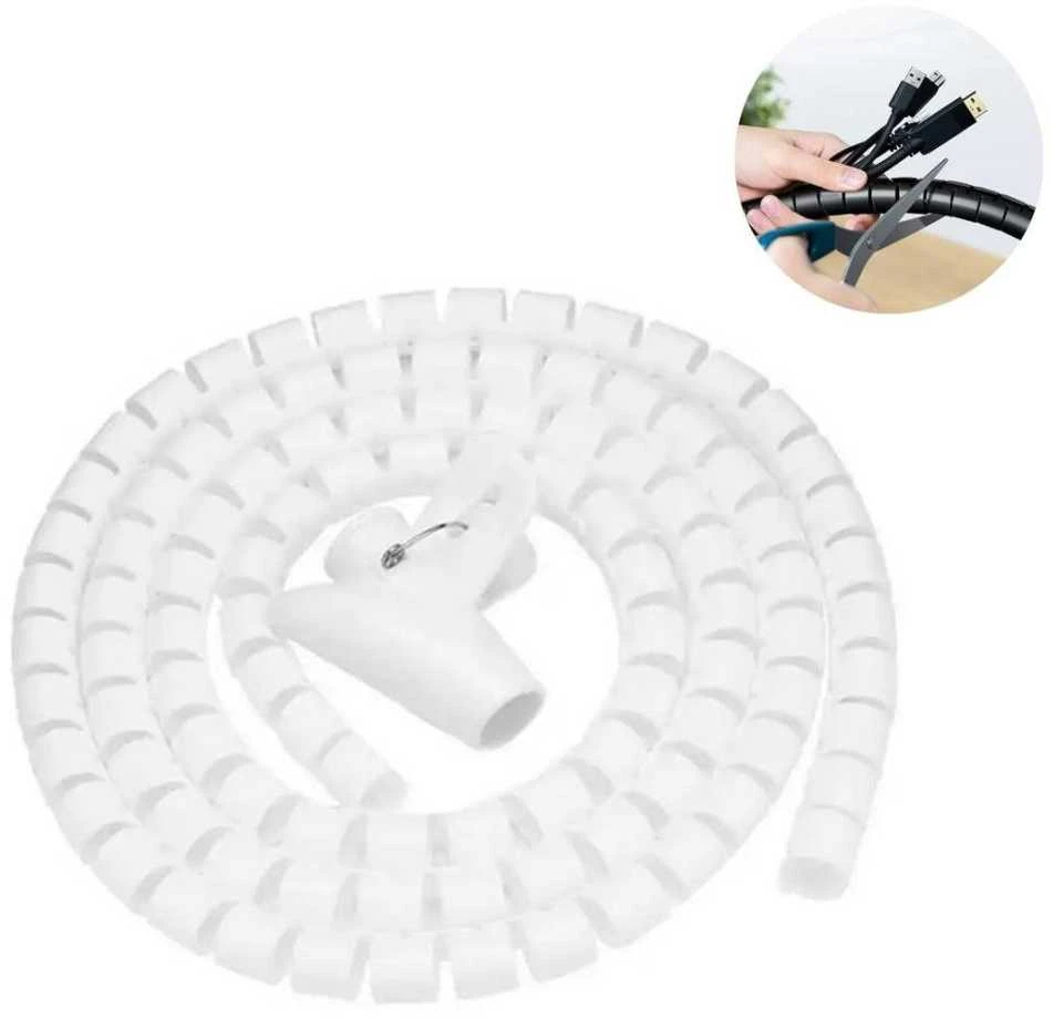ATL Blow Organizatorius, kabelio gaubtas, 2m, baltas