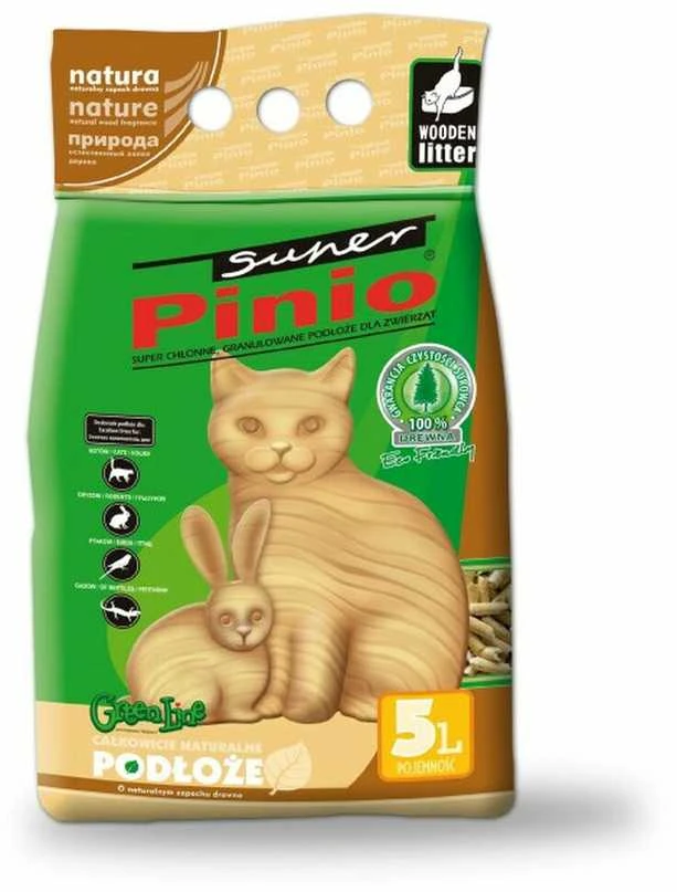 Certech kačių kraikas Super Pinio Natural 5 l - medinis kačių kraikas
