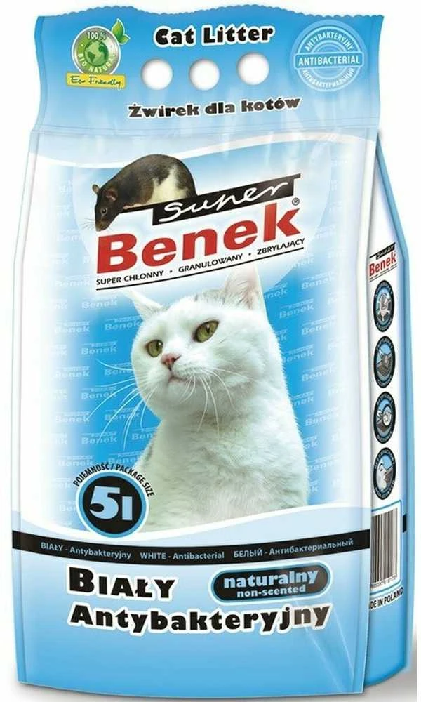 Certech Super Benek Baltas Antibakterinis - kačių kraiko gumulavimas 5 l