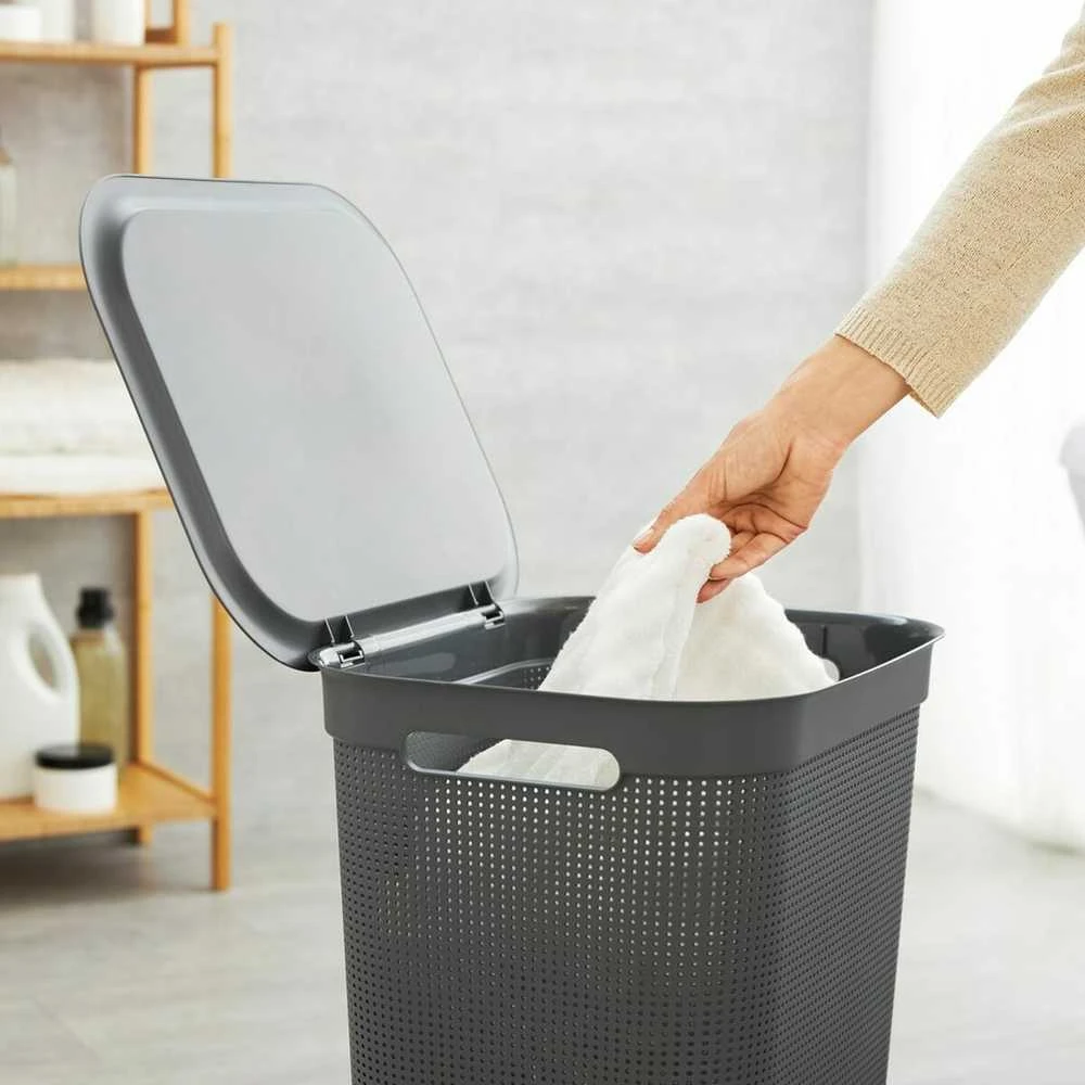 rotho Skalbinių dėžė BRISEN, 50 l, antracito spalvos
