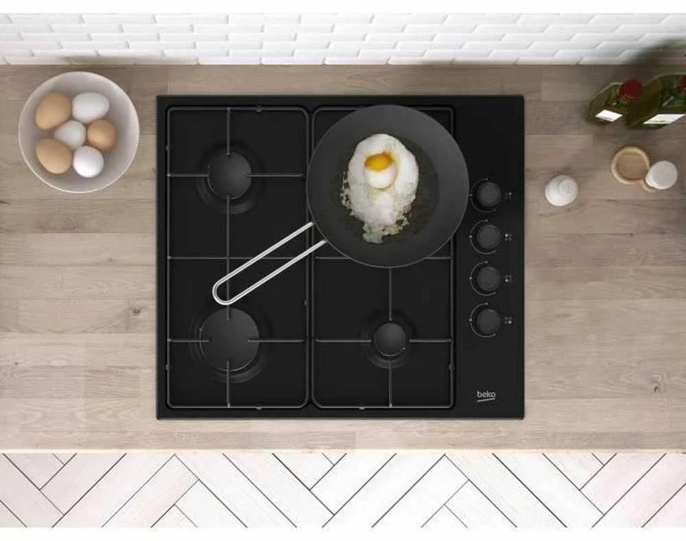 Įmontuojama dujinė kaitlentė Beko HIGG 64123 SB