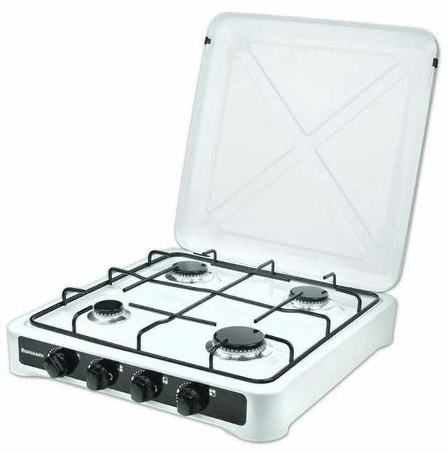 Kaitlentė Ravanson K-04T hob Juodas, Baltas Countertop Gas 4 zone(s)