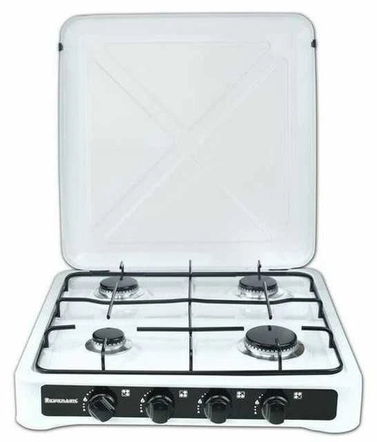 Kaitlentė Ravanson K-04T hob Juodas, Baltas Countertop Gas 4 zone(s)