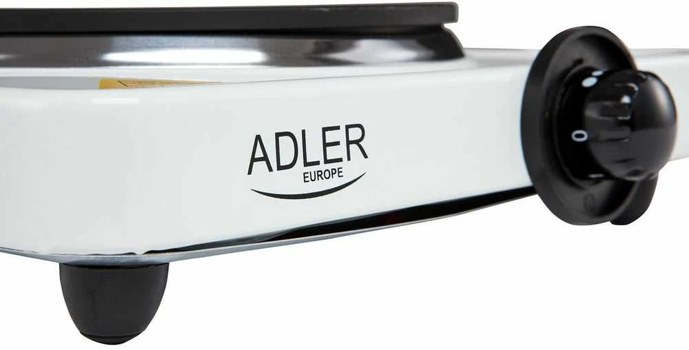Adler | Laisvai pastatoma stalo kaitlentė | AD 6503 | Degiklių / virimo zonų skaičius: 1 | Elektrinė | Baltas