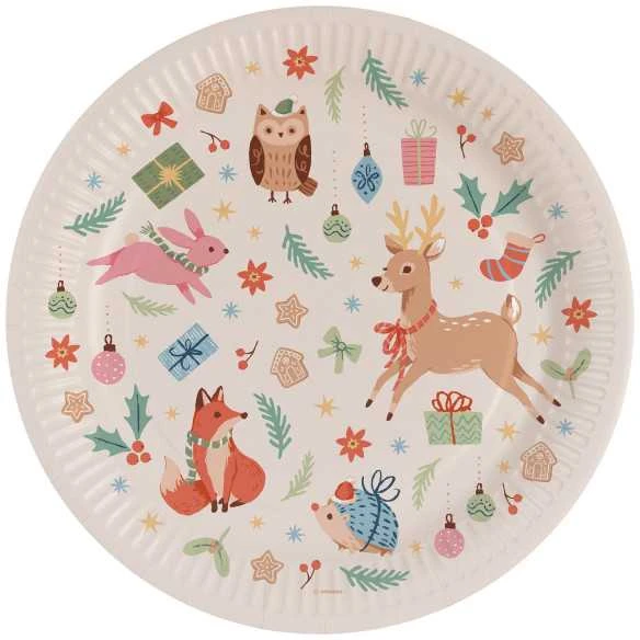 Riethmuller Europe Winter Woodland popierinės lėkštės, 23 cm