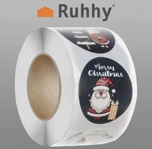 Kalėdiniai lipdukai - ritinėlis 500 vnt. Ruhhy 22328