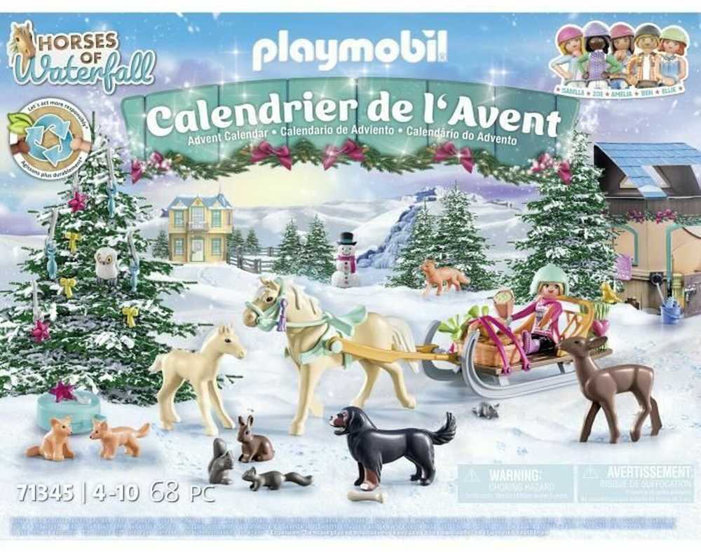 Playmobil Advento kalendorius Arklių pasaulis - Kalėdinis pasivažinėjimas rogėmis, 71345