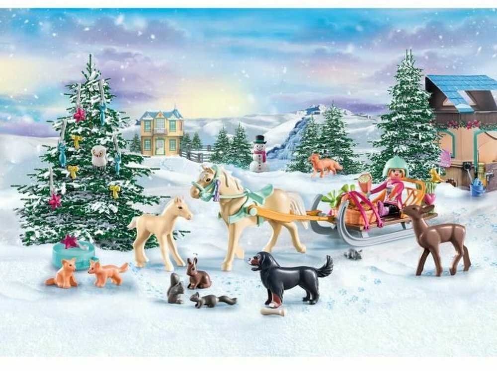 Playmobil Advento kalendorius Arklių pasaulis - Kalėdinis pasivažinėjimas rogėmis, 71345