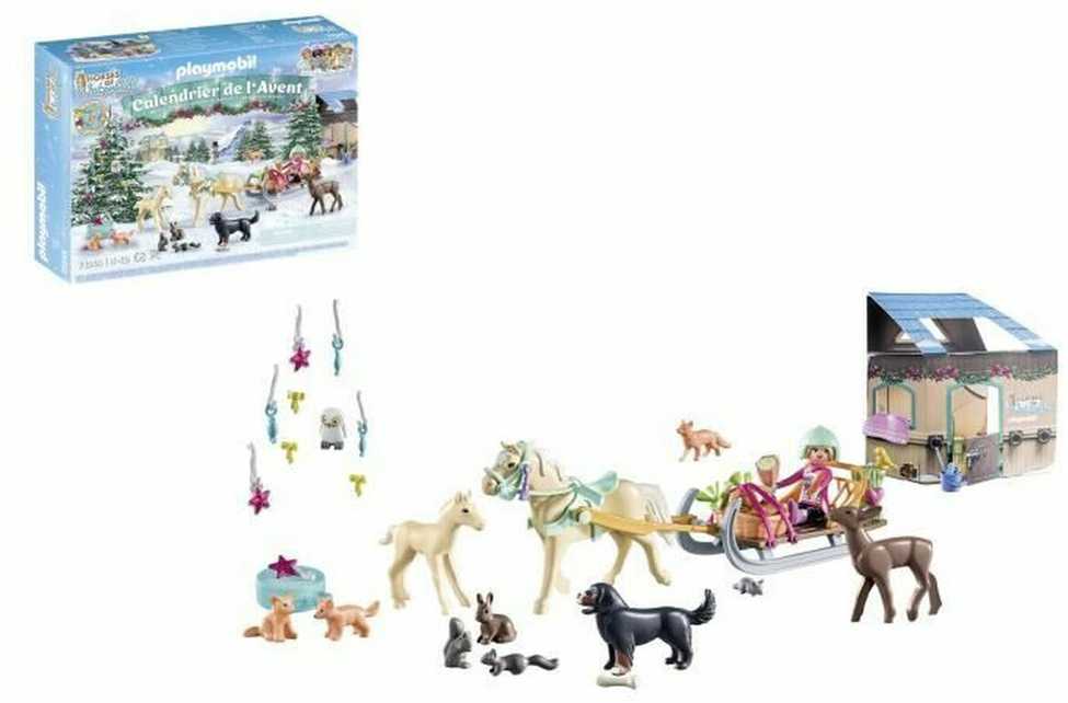 Playmobil Advento kalendorius Arklių pasaulis - Kalėdinis pasivažinėjimas rogėmis, 71345