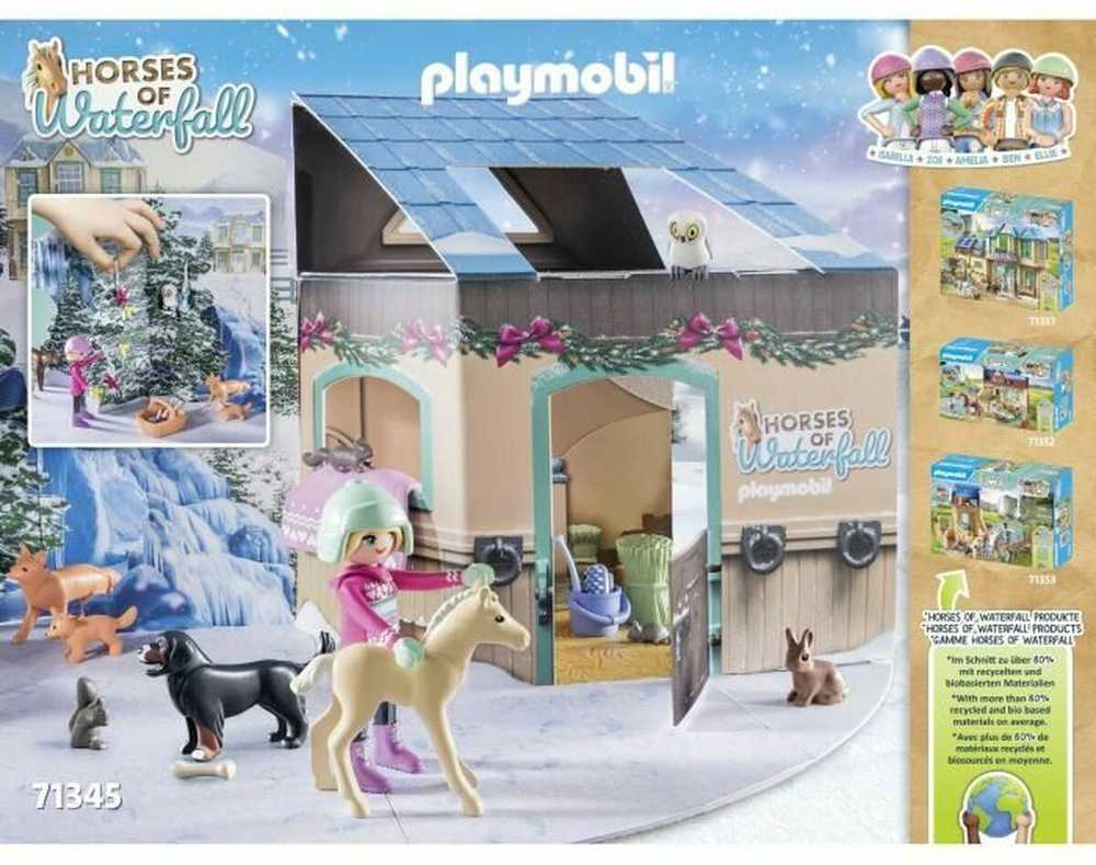 Playmobil Advento kalendorius Arklių pasaulis - Kalėdinis pasivažinėjimas rogėmis, 71345