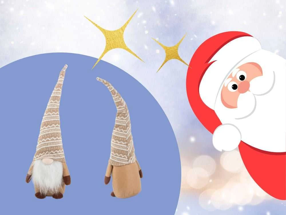 Kalėdinis nykštukas su barzda 48 cm