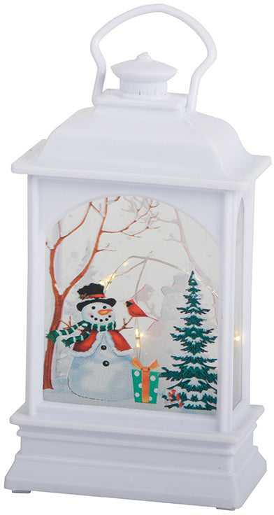 Kalėdinis žibintas žibinto dekoracija LED dekoracija vitražinis sniego senio žibintas