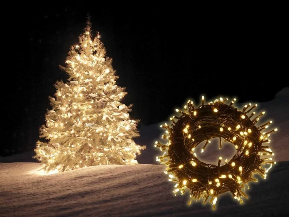 Kalėdinės lemputės vidaus naudojimui, 500 LED, šiltai baltos