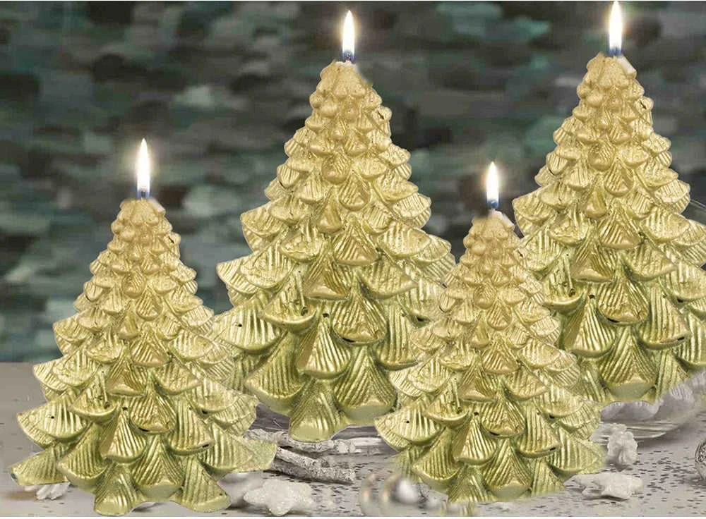 Kalėdinė aromatinė žvakė eglutės formos