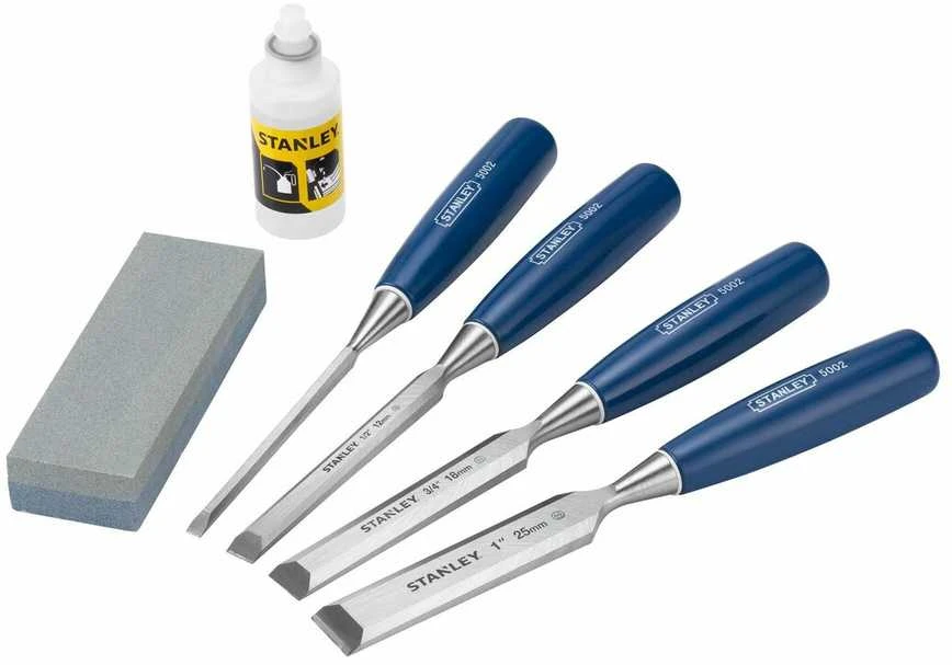 Kaltos rinkinys Stanley 5002 Medžio 6, 12, 18, 25 mm 4 Dalys