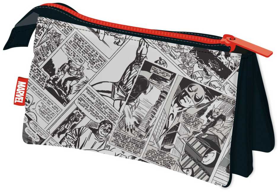 Kapitonės Marvel komiksų Marvel 3 skyrių pieštukų dėklas 21 cm