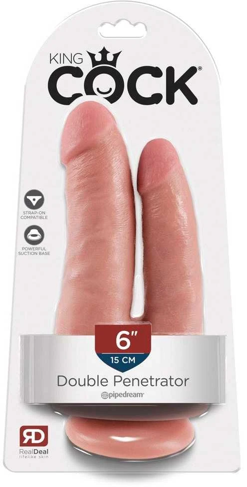 Pipedream King Cock dvigubas skverbtis