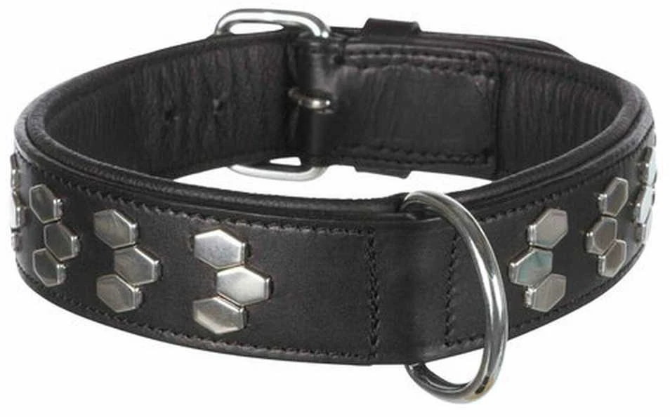 TRIXIE Active antkaklis su met. apdaila, oda M 38-45cm/40mm, juodas