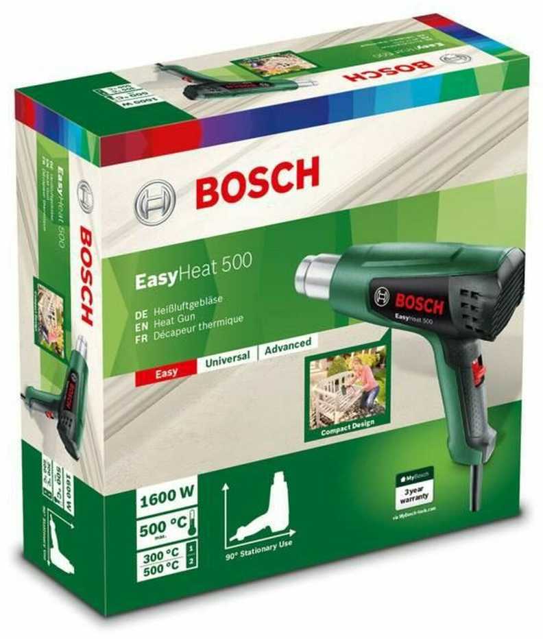 „Bosch DIY“ – karšto oro pistoletas 1600 W, „Easy Heat 500“, 230 V