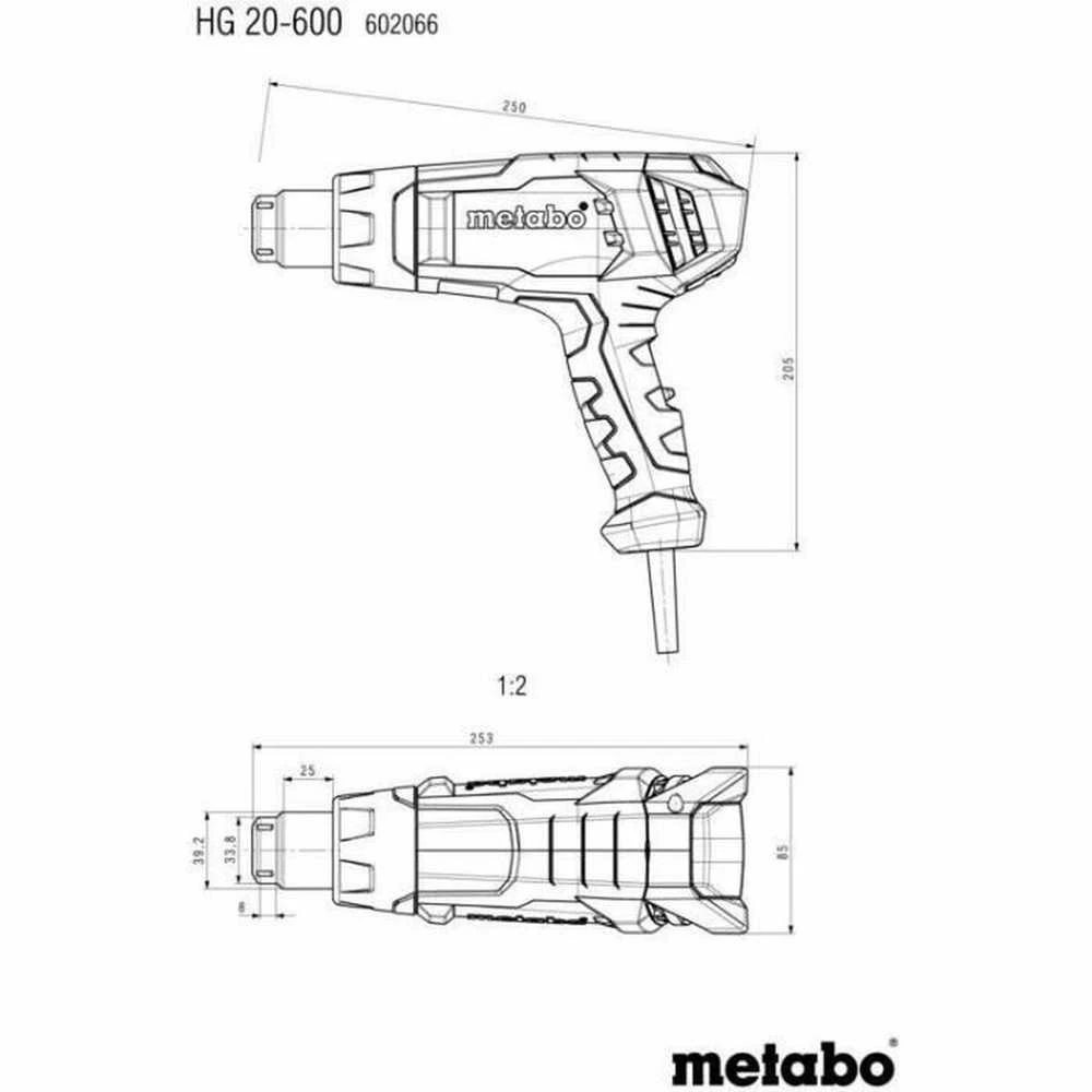 METABO ŠILDYtuvas 2000W HG 20-600