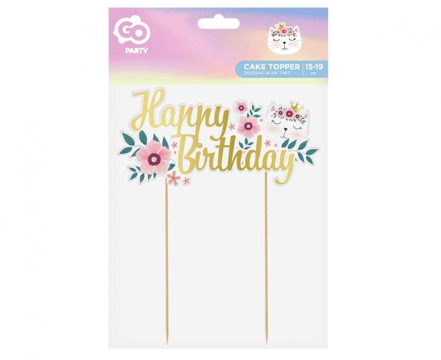Katė Mieguista torto dekoracija 19 cm