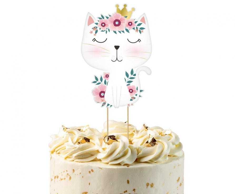 Katė Mieguista torto dekoracija 26 cm