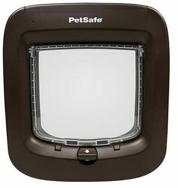 Petsafe Microchip Cat Flap durelės su mikročipu katėms ir mažiems šuniukams, rudos spalvos