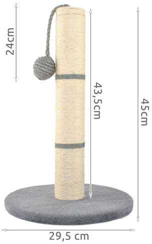 Katės draskyklė – pilka, 45 cm