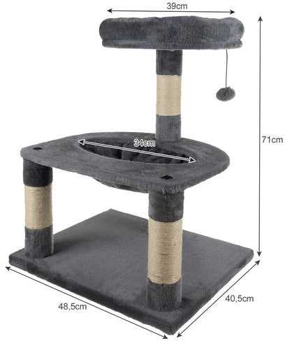 Katės namelis - nagų galąstuvas 71 cm pilkas
