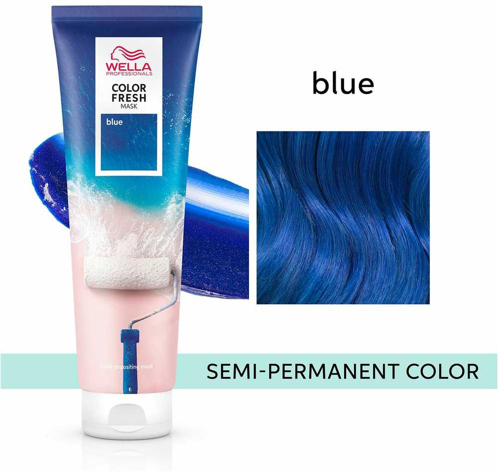 Wella Sebastian Professional Color Fresh Mask Mascarilla De Color Fun Mėlyna, 150 ml