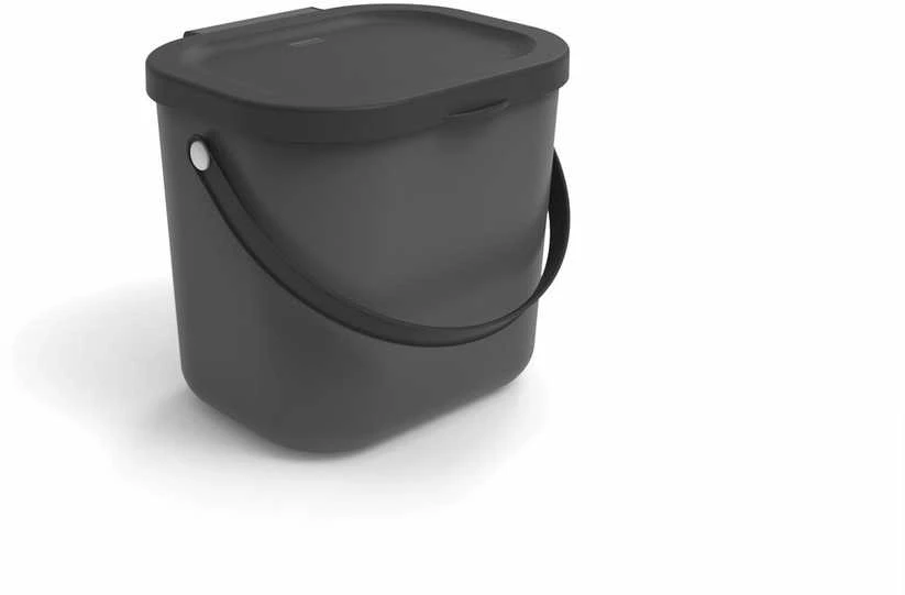 Atliekų konteineris - ROTHO Albula 6L Perdirbtas plastikas antracito spalvos