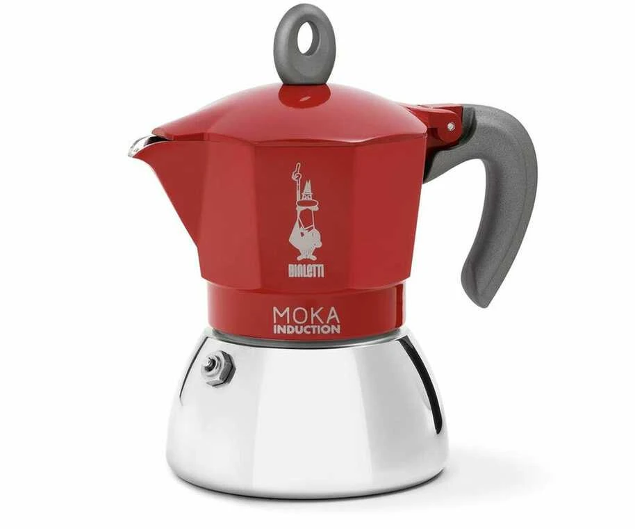 Kavinukas Bialetti Moka Induction 2TZ (100ml), raudonas
