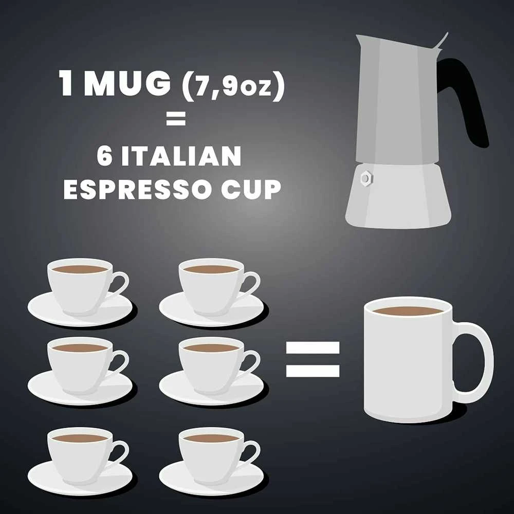 Bialetti Venus box Moka kavinukas 0.2 L Sidabrinis
