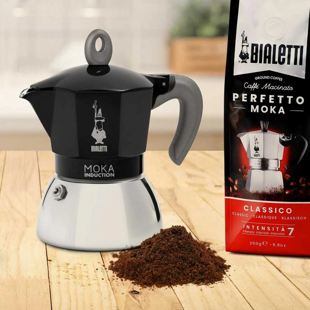 Moka kavinukas Bialetti Moka Induction Juodas 4 cups