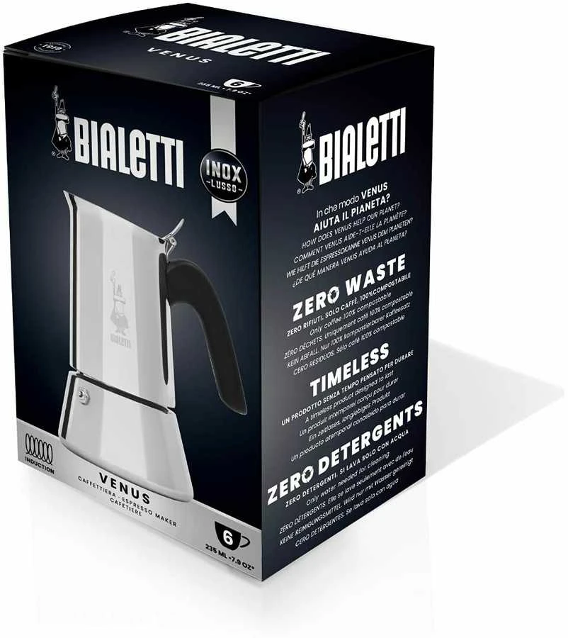 Bialetti Venus box Moka kavinukas 0.2 L Sidabrinis