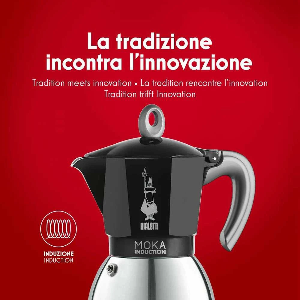 Moka kavinukas Bialetti Moka Induction Juodas 4 cups