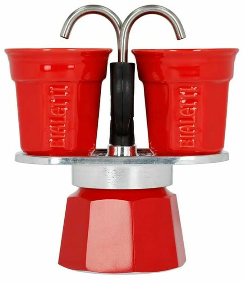 Bialetti Mini Express kavos virimo aparatas, raudonos spalvos, 2 puodeliai