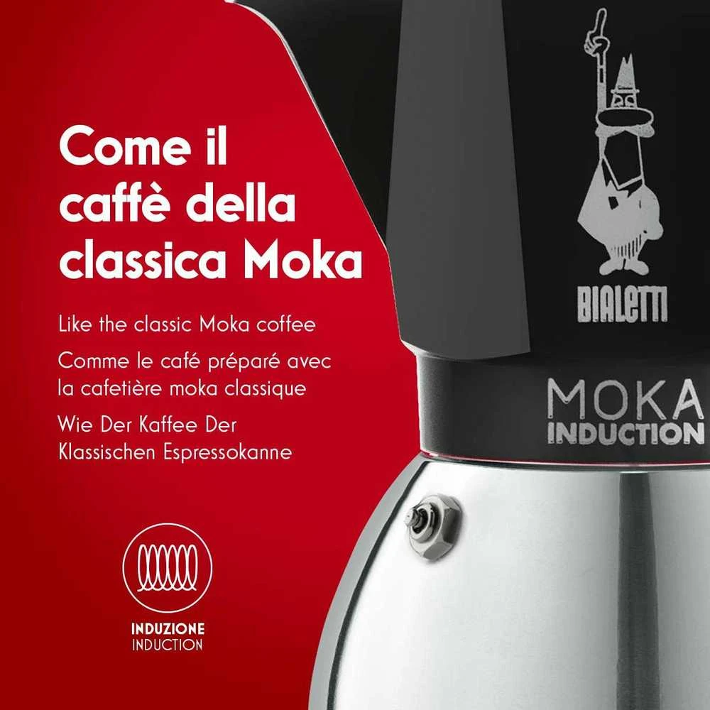 Moka kavinukas Bialetti Moka Induction Juodas 4 cups