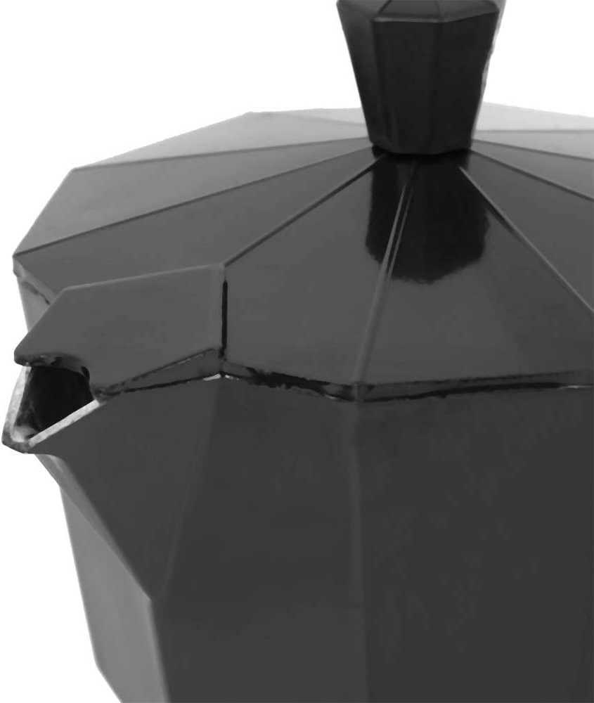 Verk Kavinukas Moka 600 ml, 12 puodelių, juodas blizgus