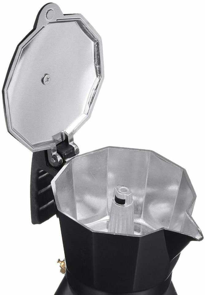 Verk Kavinukas Moka 600 ml, 12 puodelių, juodas blizgus