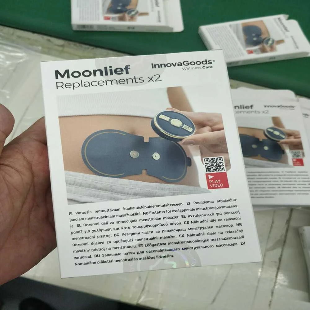 Keičiami atpalaiduojančio mėnesinių masažuoklio pleistrai Moonlief InnovaGoods (2 Vnt.)